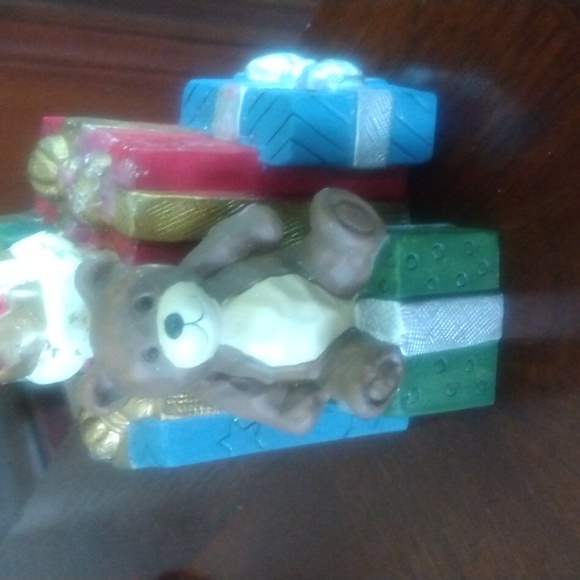 Bear Candle Holder With Santa Candle, Christmas Decor - Picture 4 of 10